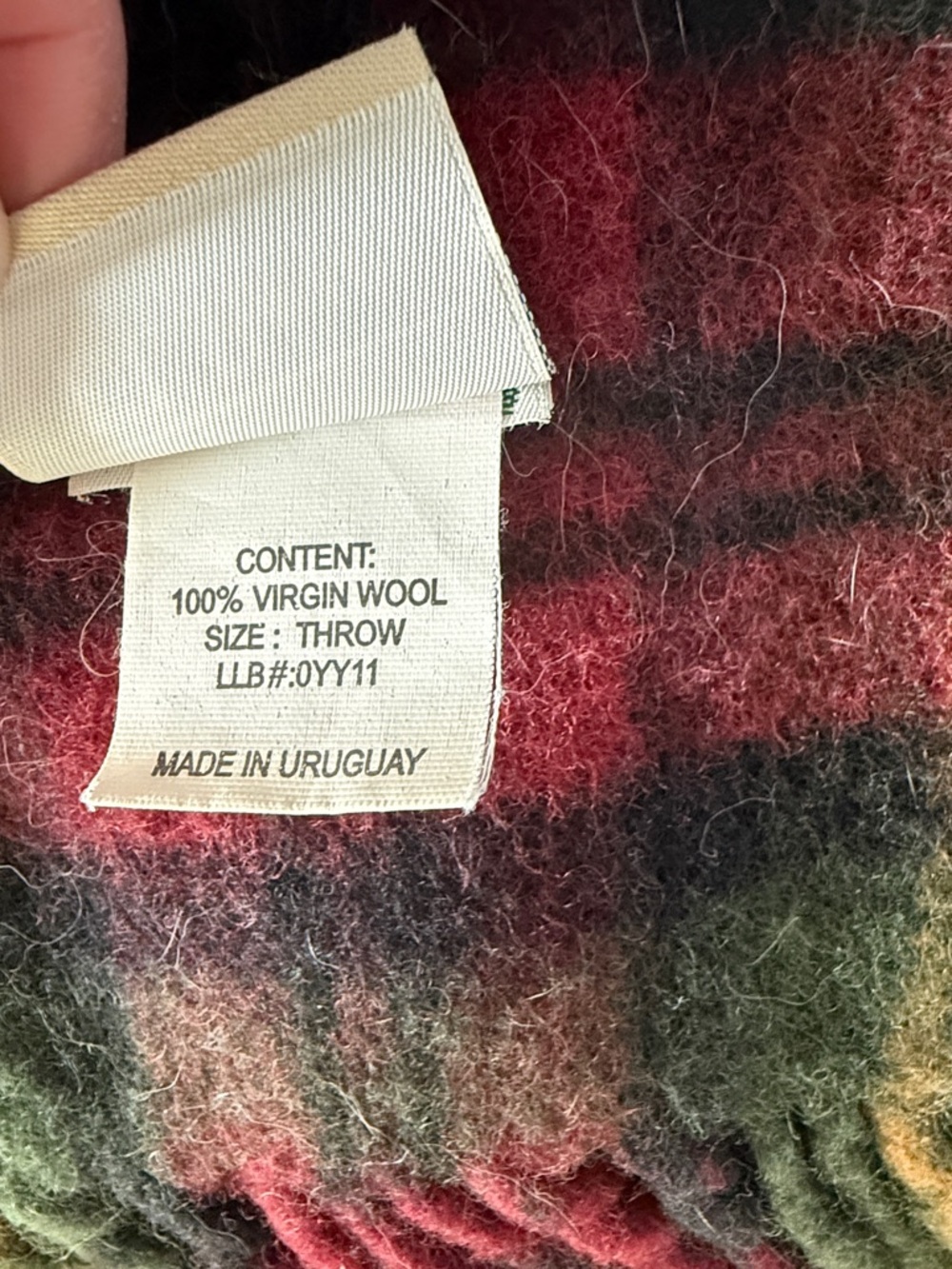 LLBean Wool Throw - Picture 2 of 5